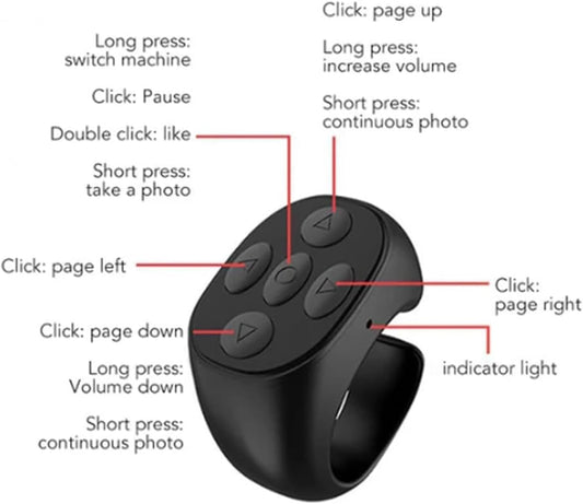 Wireless Bluetooth Remote Control Ring